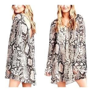 Show Me Your‎ MuMu Joni Flow Python Print Mini Dress Size X-Small